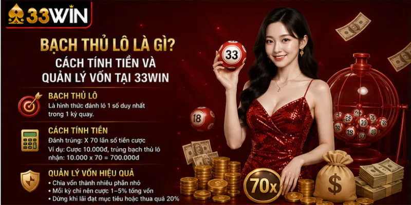Bạch thủ lô là gì? Cách tính tiền và quản lý vốn tại 33Win 4 Bạch thủ lô là gì? Cách tính tiền và quản lý vốn tại 33Win