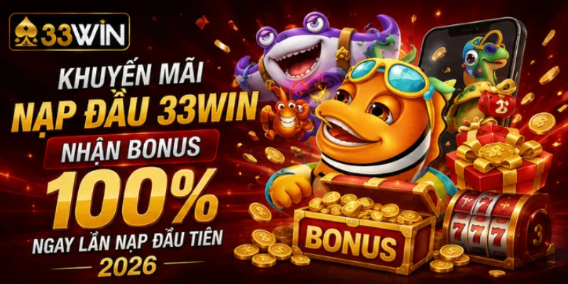 Khuyến mãi nạp đầu 33Win – Nhận bonus 100% ngay lần nạp đầu tiên 2026 4 Khuyến mãi nạp đầu 33Win – Nhận bonus 100% ngay lần nạp đầu tiên 2026