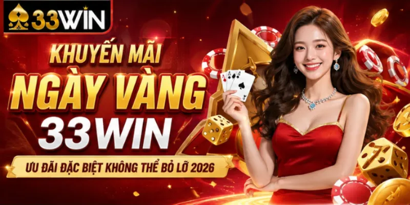 Khuyến mãi ngày vàng 33Win – Ưu đãi đặc biệt không thể bỏ lỡ 2026 8 Khuyến mãi ngày vàng 33Win – Ưu đãi đặc biệt không thể bỏ lỡ 2026