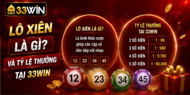 Soi lô xiên chuẩn 33Win – Phương pháp ghép cặp số hiệu quả nhất 2026 2 Lô xiên là gì và tỷ lệ thưởng tại 33Win